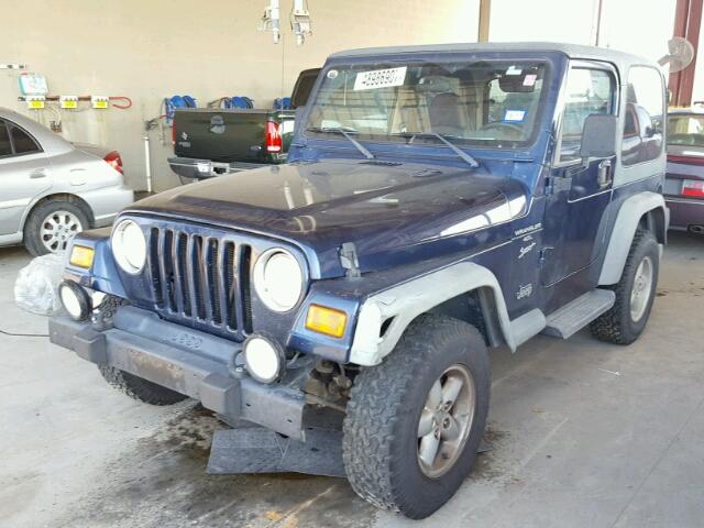 1J4FA49S51P313860 - 2001 JEEP WRANGLER / BLUE photo 2