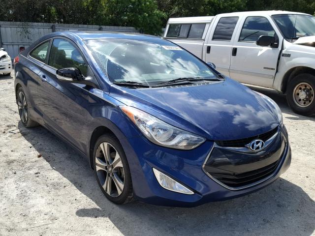 KMHDH6AE0DU015194 - 2013 HYUNDAI ELANTRA CO BLUE photo 1