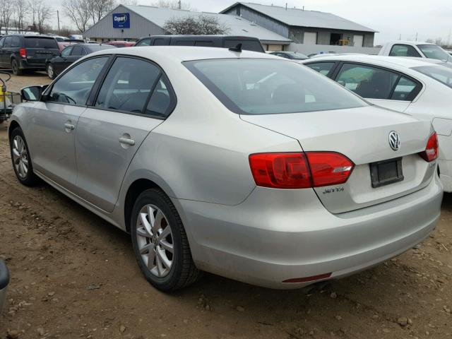 3VWDZ7AJ2BM377952 - 2011 VOLKSWAGEN JETTA SE GRAY photo 3