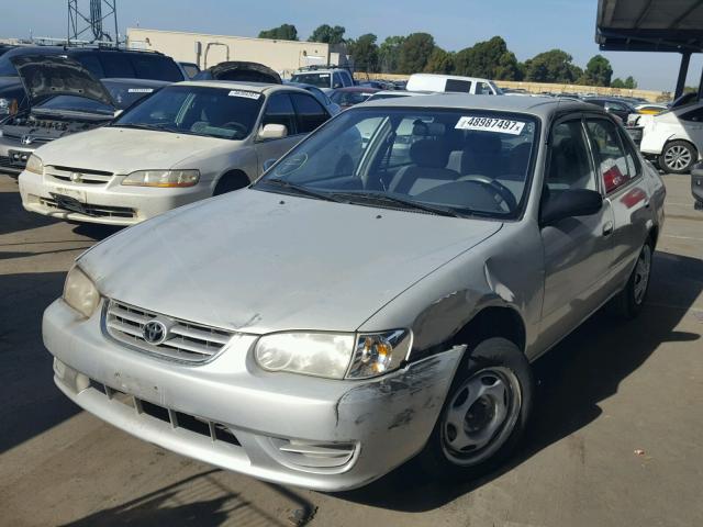 1NXBR12E31Z513374 - 2001 TOYOTA COROLLA CE SILVER photo 2