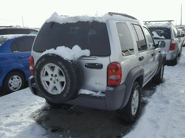 1J4GL48K93W648483 - 2003 JEEP LIBERTY SP SILVER photo 4