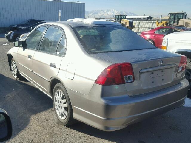 JHMES165X4S000542 - 2004 HONDA CIVIC LX BROWN photo 3