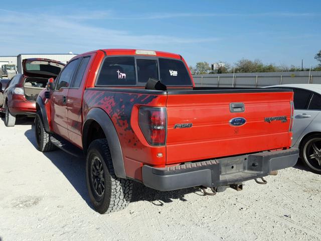 1FTEX1EV9AFA33055 - 2010 FORD F150 SUPER RED photo 3