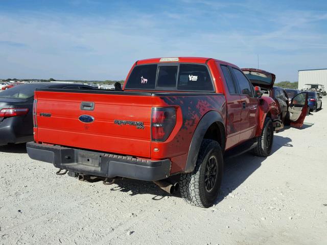 1FTEX1EV9AFA33055 - 2010 FORD F150 SUPER RED photo 4