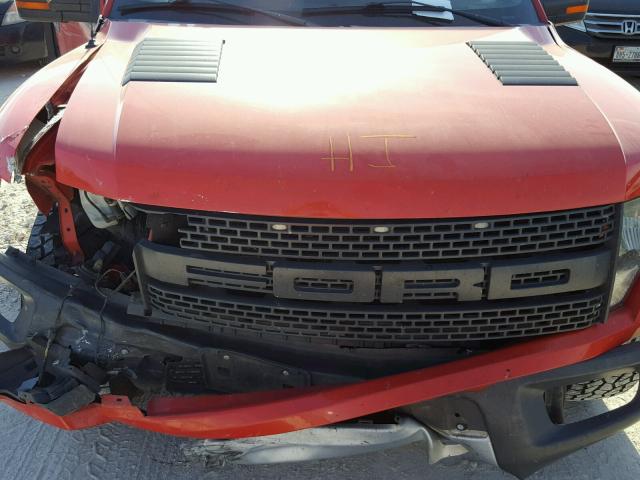 1FTEX1EV9AFA33055 - 2010 FORD F150 SUPER RED photo 7