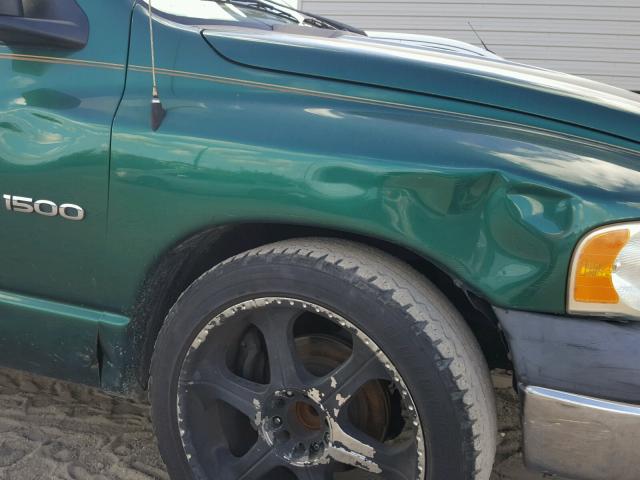 1D7HA16KX4J138276 - 2004 DODGE RAM 1500 S GREEN photo 9