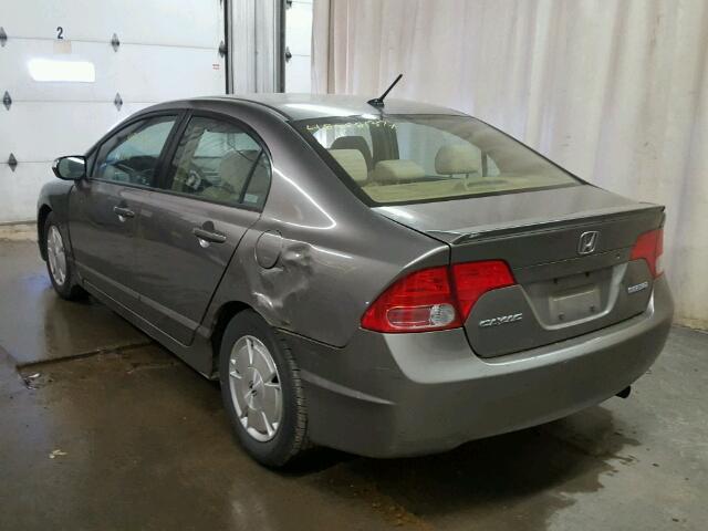 JHMFA36256S004512 - 2006 HONDA CIVIC HYBR GRAY photo 3