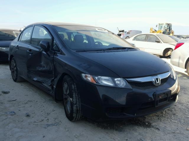 19XFA1F8XAE002650 - 2010 HONDA CIVIC EX BLACK photo 1