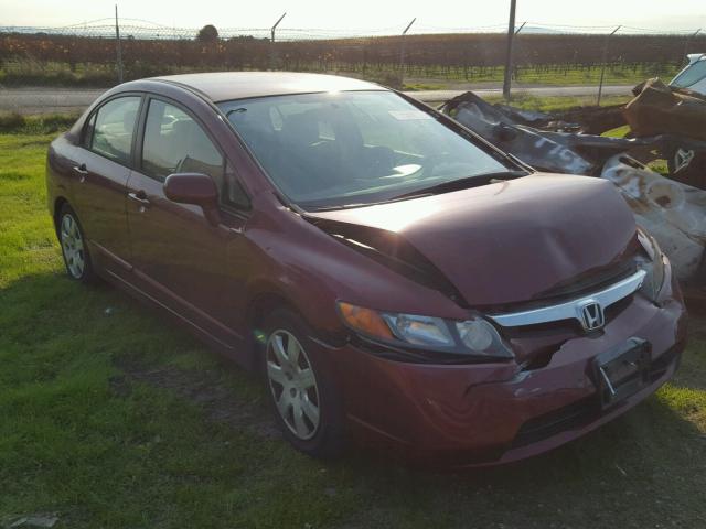 1HGFA16566L095043 - 2006 HONDA CIVIC LX RED photo 1