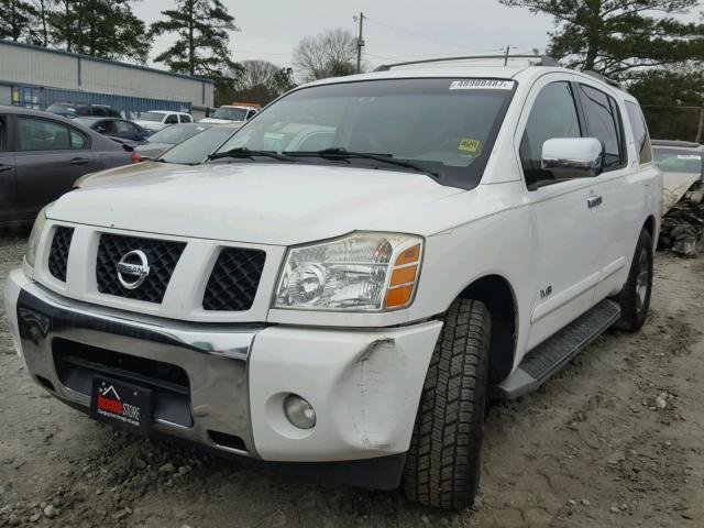 5N1AA08A35N706142 - 2005 NISSAN ARMADA SE WHITE photo 2