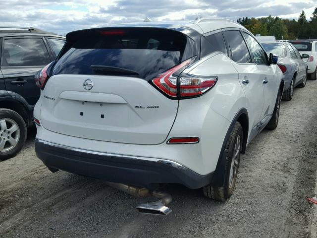 5N1AZ2MH8GN121969 - 2016 NISSAN MURANO S/S WHITE photo 4