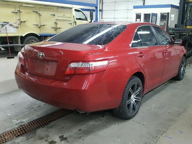 4T1BE46K67U110320 - 2007 TOYOTA CAMRY NEW RED photo 4