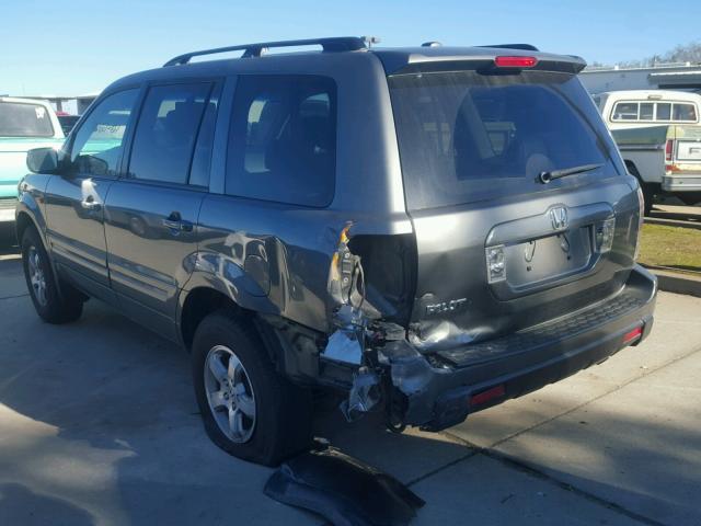 5FNYF28647B047484 - 2007 HONDA PILOT EXL GRAY photo 3