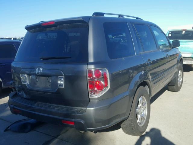 5FNYF28647B047484 - 2007 HONDA PILOT EXL GRAY photo 4