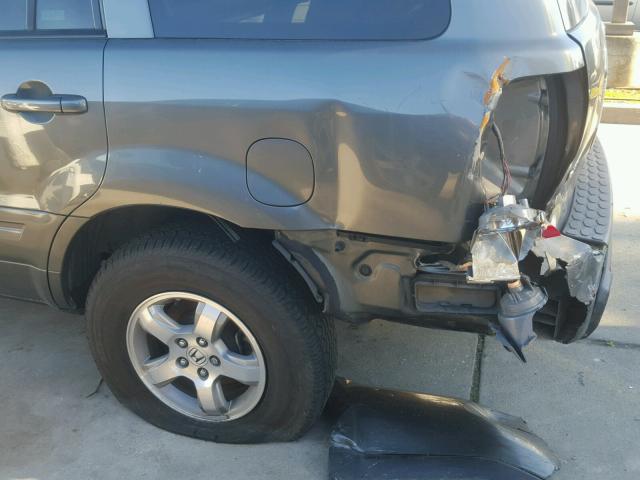 5FNYF28647B047484 - 2007 HONDA PILOT EXL GRAY photo 9