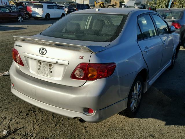 1NXBU40EX9Z091702 - 2009 TOYOTA COROLLA BA SILVER photo 4