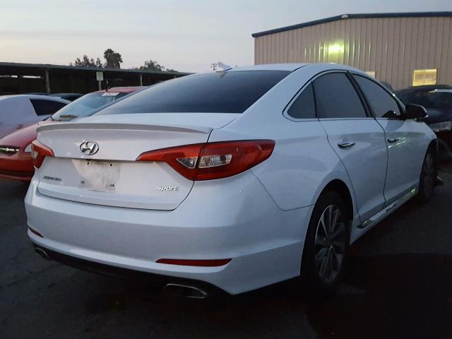 5NPE34AFXGH286816 - 2016 HYUNDAI SONATA SPO WHITE photo 4