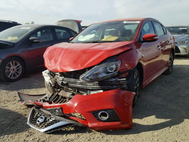 3N1AB7AP5HY261132 - 2017 NISSAN SENTRA RED photo 2