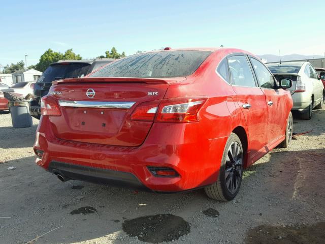 3N1AB7AP5HY261132 - 2017 NISSAN SENTRA RED photo 4