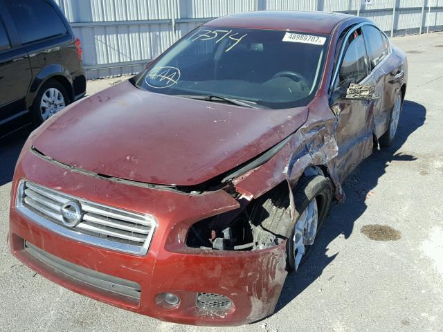 1N4AA5AP4DC848239 - 2013 NISSAN MAXIMA S MAROON photo 2