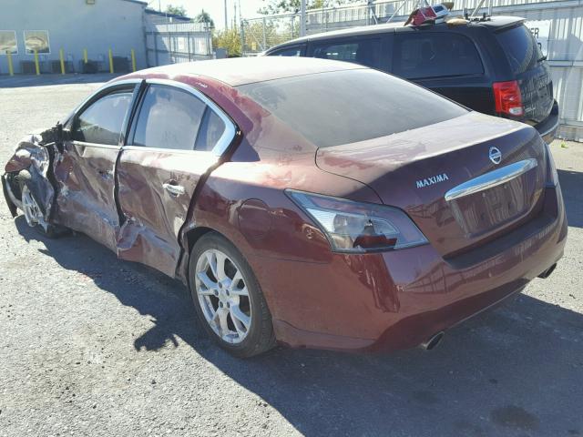 1N4AA5AP4DC848239 - 2013 NISSAN MAXIMA S MAROON photo 3