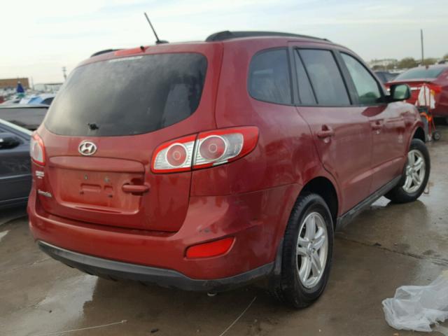 5XYZG3AB2CG139680 - 2012 HYUNDAI SANTA FE G RED photo 4