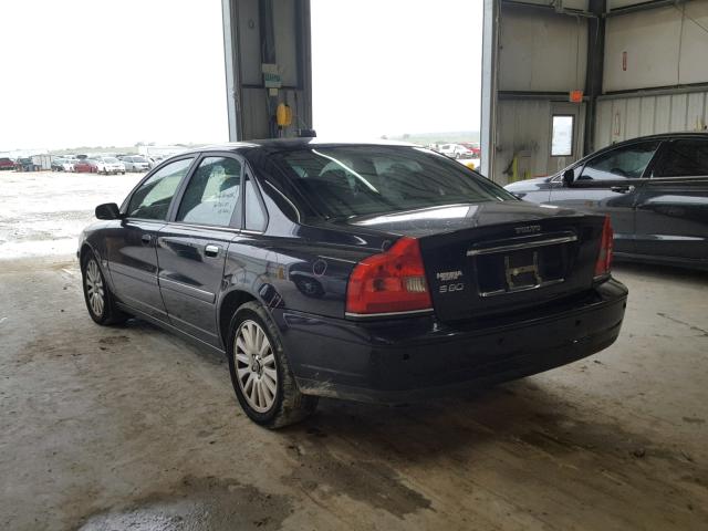 YV1TS592161434403 - 2006 VOLVO S80 2.5T BLUE photo 3