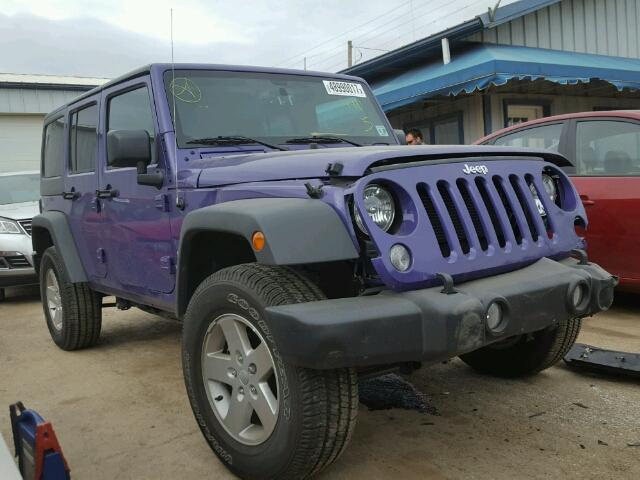 1C4BJWDG1HL673499 - 2017 JEEP WRANGLER U PURPLE photo 1