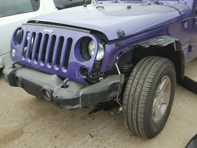 1C4BJWDG1HL673499 - 2017 JEEP WRANGLER U PURPLE photo 9