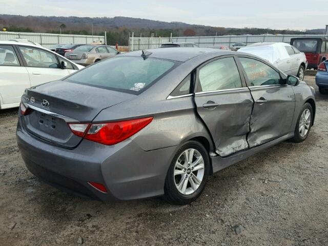 5NPEB4AC9EH935270 - 2014 HYUNDAI SONATA GLS GRAY photo 4