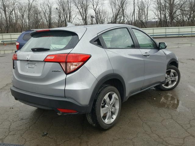 3CZRU6H31HG704187 - 2017 HONDA HR-V LX SILVER photo 4