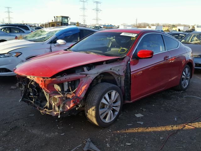 1HGCS12819A008018 - 2009 HONDA ACCORD EXL RED photo 2