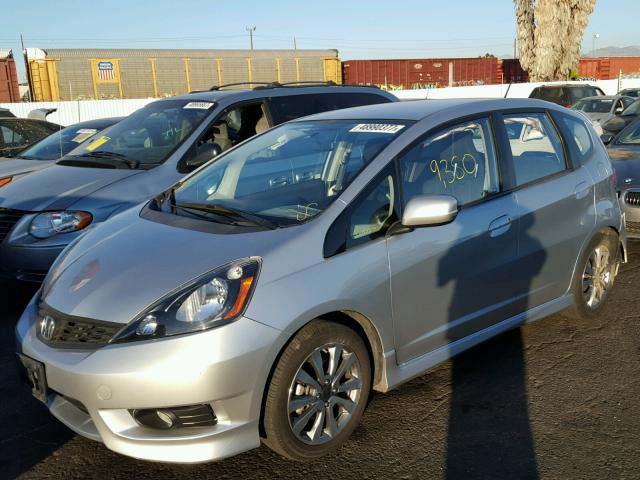 JHMGE8H54DC044326 - 2013 HONDA FIT SPORT SILVER photo 2