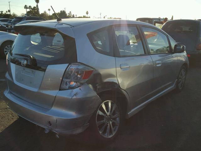 JHMGE8H54DC044326 - 2013 HONDA FIT SPORT SILVER photo 4