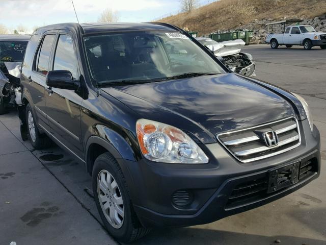 JHLRD68866C026749 - 2006 HONDA CR-V EX BLACK photo 1