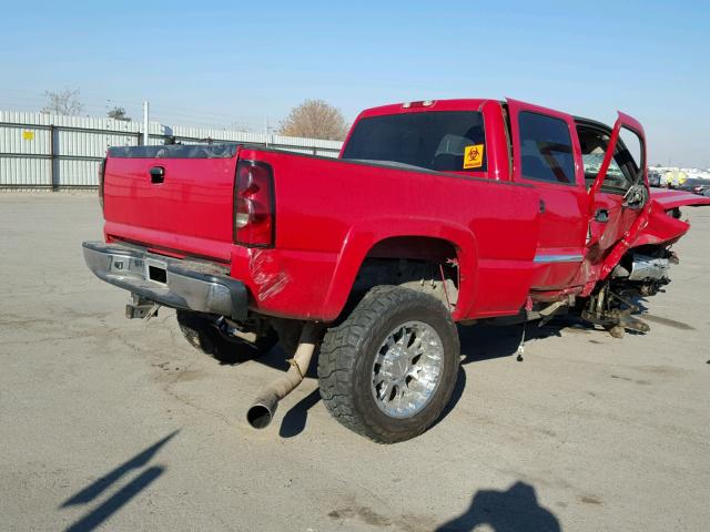 1GCHK23205F953091 - 2005 CHEVROLET SILVERADO RED photo 4