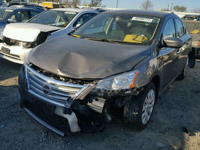 3N1AB7AP4FY237983 - 2015 NISSAN SENTRA S GRAY photo 2