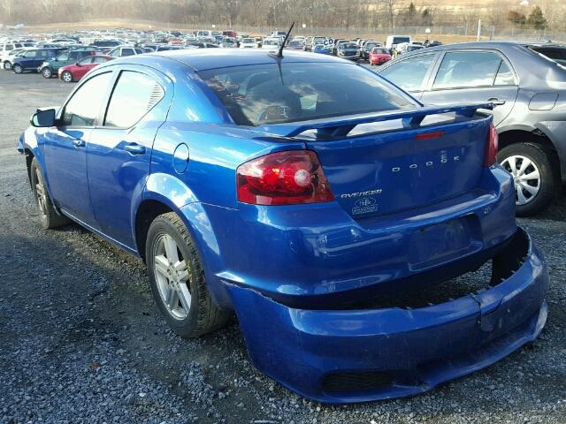 1C3CDZAG5DN652725 - 2013 DODGE AVENGER SE BLUE photo 3