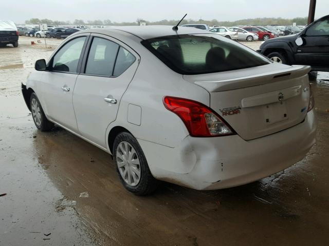 3N1CN7AP4DL824095 - 2013 NISSAN VERSA S WHITE photo 3