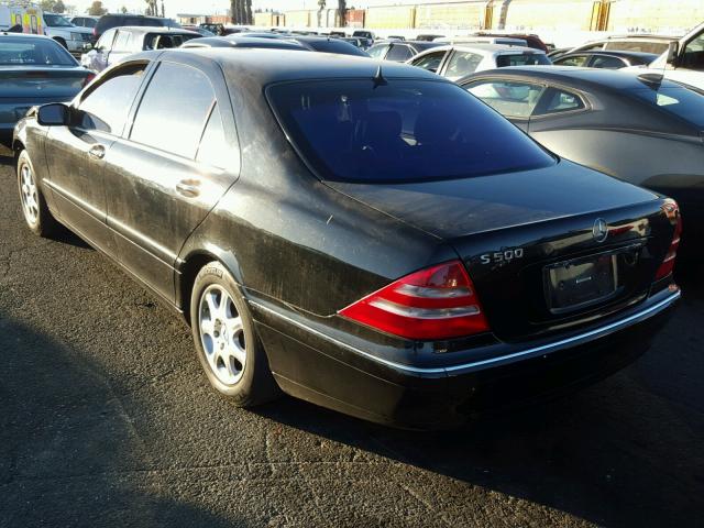 WDBNG75J82A241540 - 2002 MERCEDES-BENZ S 500 BLACK photo 3