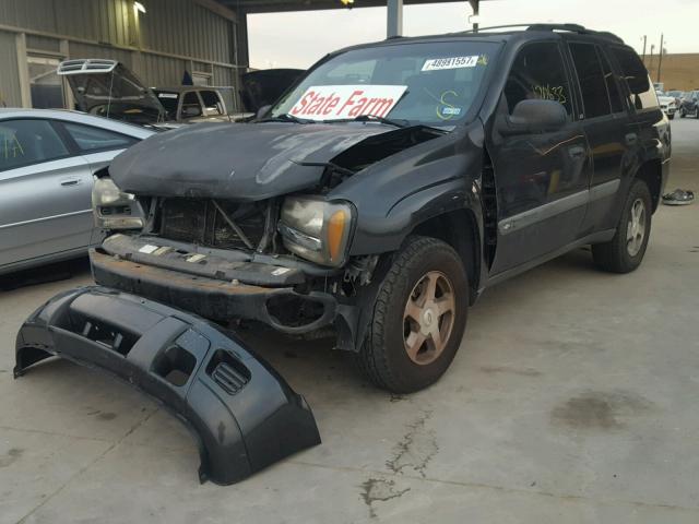 1GNDS13S142181528 - 2004 CHEVROLET TRAILBLAZE BLUE photo 2