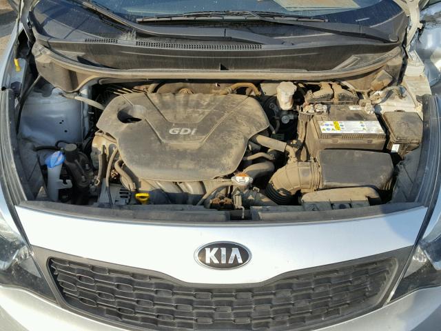 KNADM4A33D6219475 - 2013 KIA RIO LX SILVER photo 7