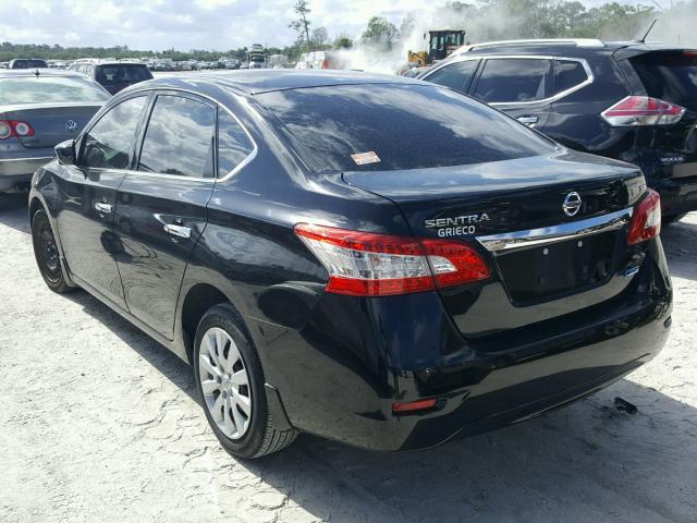 3N1AB7AP5EY312141 - 2014 NISSAN SENTRA S BLACK photo 3