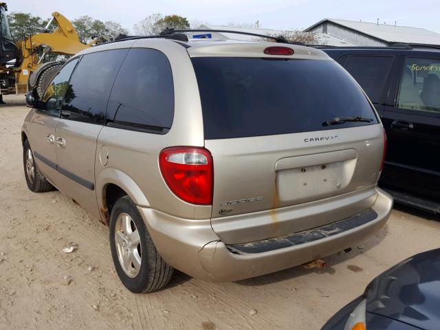 1D4GP45R86B539605 - 2006 DODGE CARAVAN SX GOLD photo 3