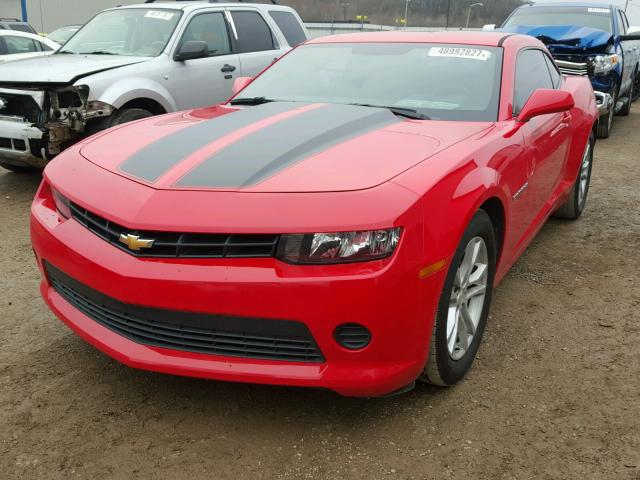 2G1FE1E39E9179892 - 2014 CHEVROLET CAMARO LS RED photo 2