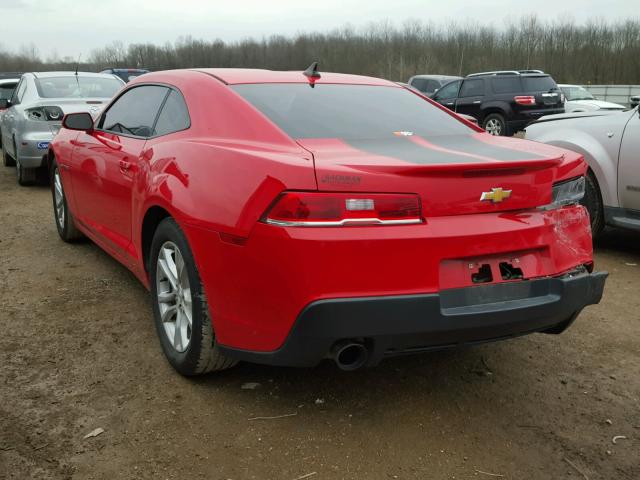 2G1FE1E39E9179892 - 2014 CHEVROLET CAMARO LS RED photo 3