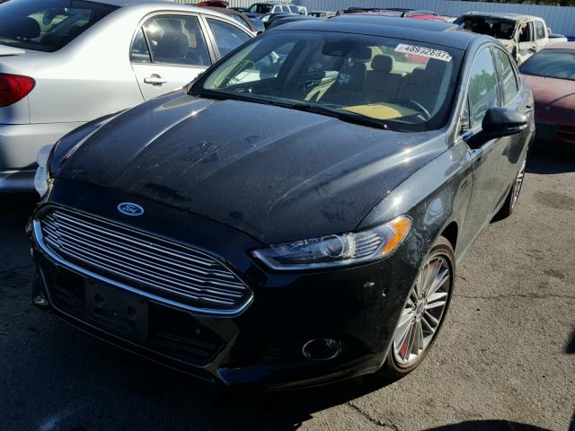 3FA6P0LU9DR345186 - 2013 FORD FUSION SE BLACK photo 2