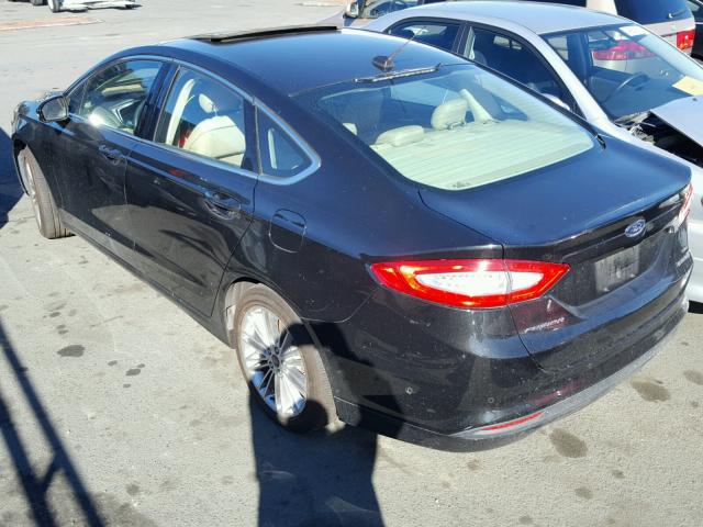 3FA6P0LU9DR345186 - 2013 FORD FUSION SE BLACK photo 3