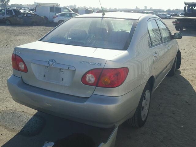 JTDBR32E942026955 - 2004 TOYOTA COROLLA CE SILVER photo 4