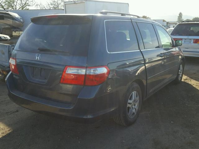 5FNRL38686B421189 - 2006 HONDA ODYSSEY EX GRAY photo 4